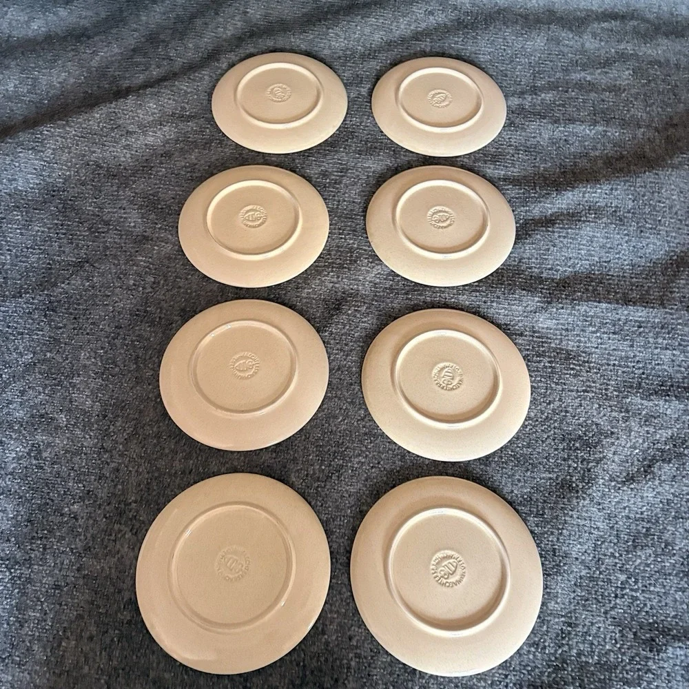Vintage Waechtersbach Dessert Plates Set Of 8‎ Plum Leaf West Germany 7.5